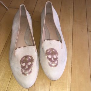 Alexander McQueen Suede Skull Flats
